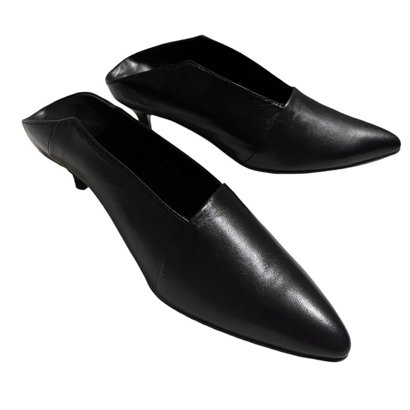 THAKOON BY NAADAM KITTEN HEEL LEATHER MULES SIZE 39 EU 7 US Y2K STYLE MOBWIFE - Picture 6 of 13